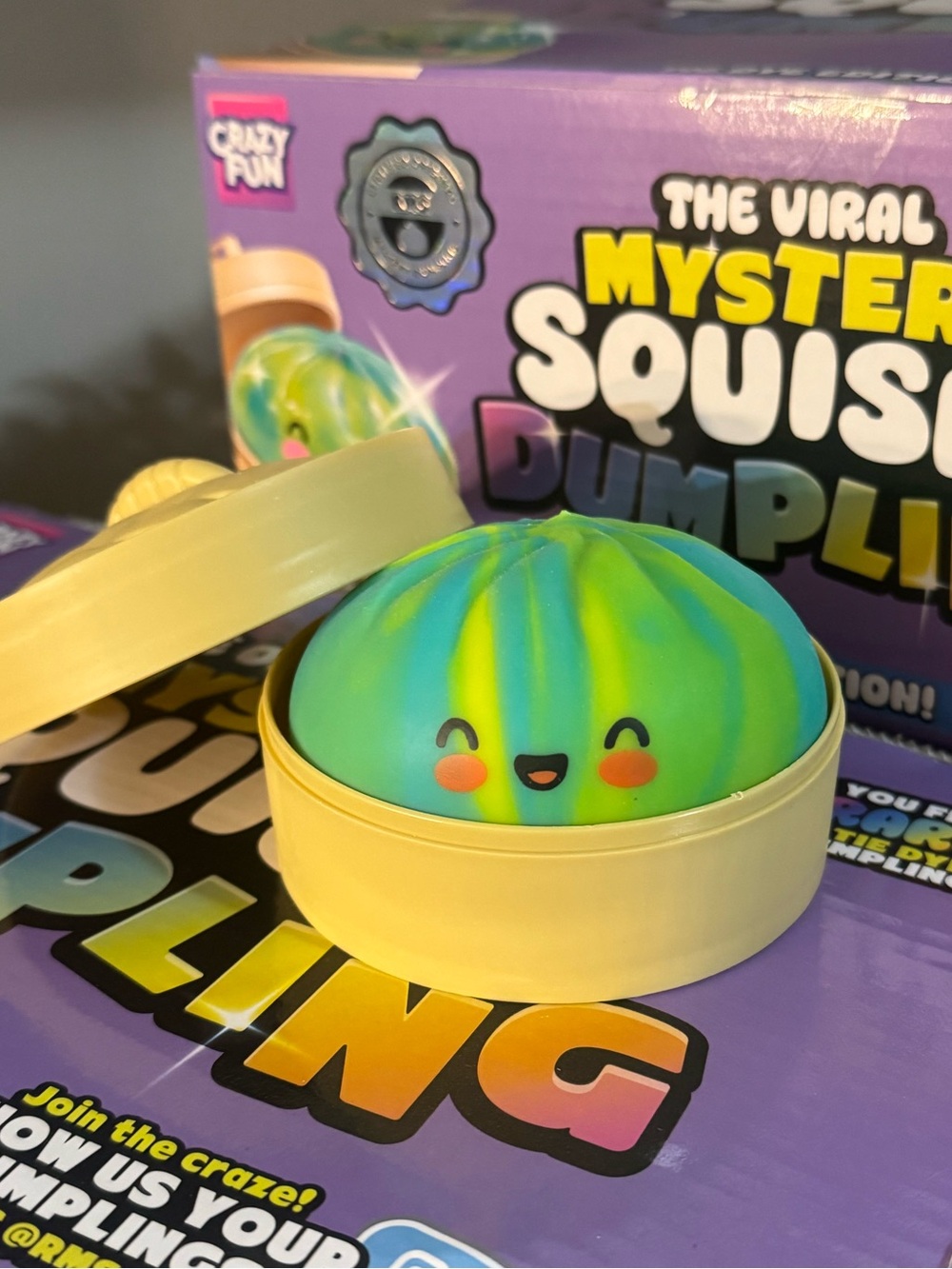 ULTRA RARE TIE DYE Mystery Squishy Dumpling Toy - Sensory Squeeze Dumpling